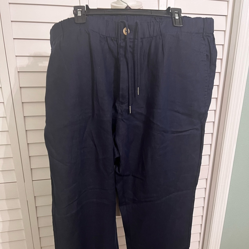 Quince Men's Navy European linen Pants Size XXL